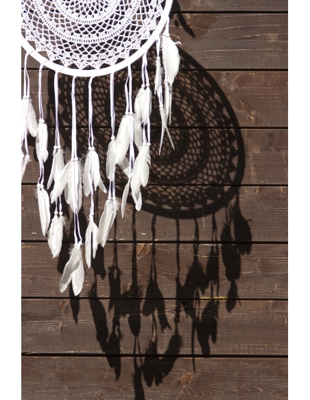 Lapač snů bílý - 40 cm