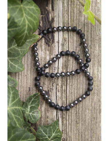 Onyx - Hematit náramek