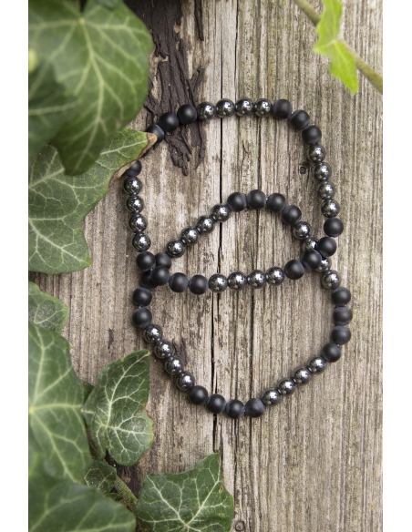 Onyx - Hematit náramek