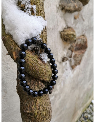 Turmalín černý - náramek ( 18 cm )