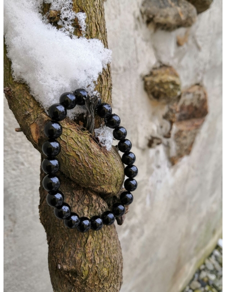 Turmalín černý - náramek ( 18 cm )