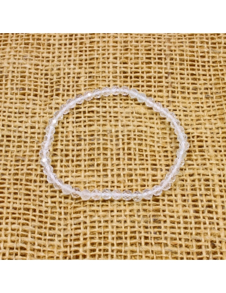 Náramek v brusu - bezbarvý / bílý Topaz