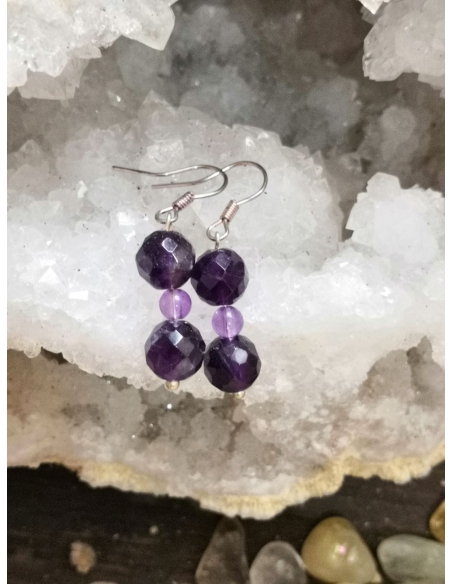 Náušnice  Ametyst
