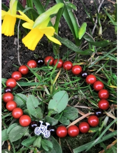 Ochranný náramek červený Jaspis/ granát/ amulet