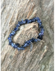 Iolit ( Cordierit ) - náramek s křidélkem