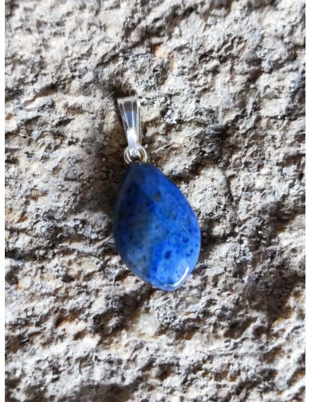 Dumortierit - přívěsek úchyt Ag 925