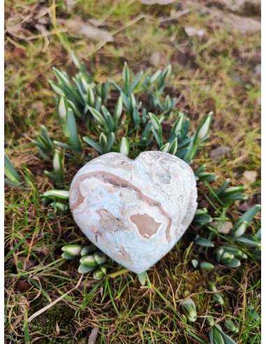Aragonit modrý - srdce
