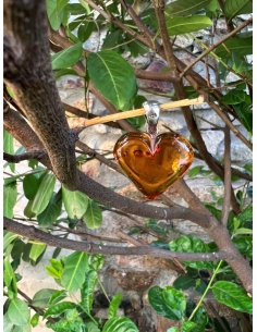 Jantar přívěsek - srdce