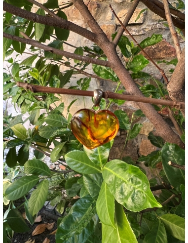 Jantar přívěsek - srdce