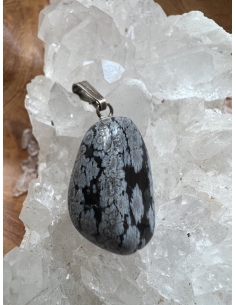 Obsidián / Sněhová vločka - přívěsek