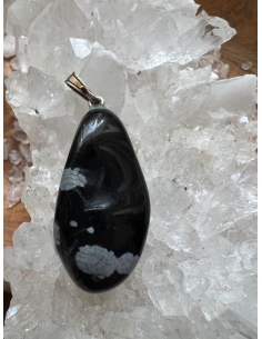 Obsidián / Sněhová vločka - přívěsek 2