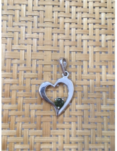 Vltavín - přívěsek srdce