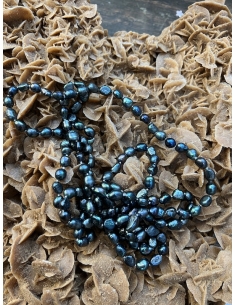 Perly tmavé - náhrdelník 160 cm 2