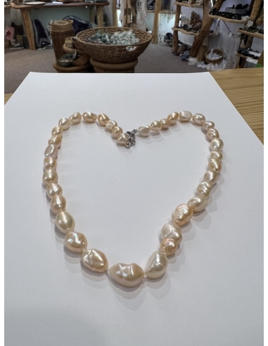 Perly lososové - náhrdelník ( 45 cm )