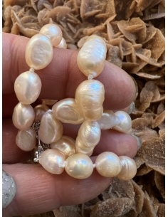 Perly lososové - náhrdelník ( 45 cm ) 2