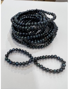 Perly tmavé - náramek