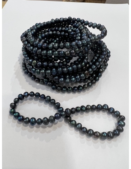 Perly tmavé - náramek