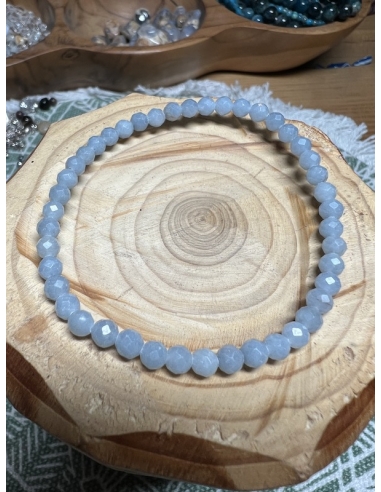 Angelit - náramek ( 4 mm ) brus