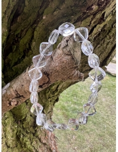 Křišťál - náramek brus