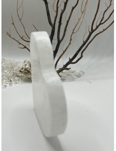 Selenit - srdce s gravírování strom života 2