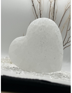 Selenit - srdce s gravírování strom života 2