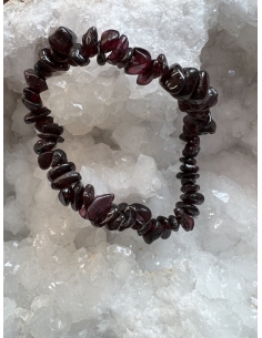 Náramek - červený granát