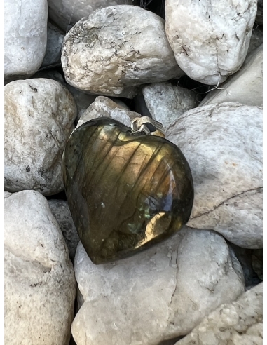 Labradorit - přívěsek srdce