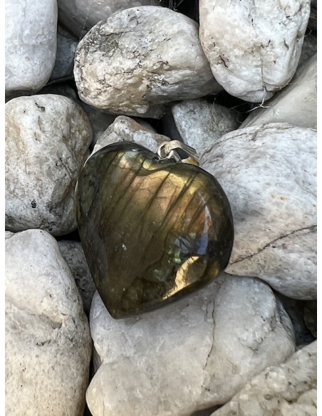 Labradorit - přívěsek srdce