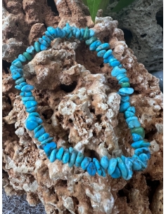 Tyrkys - náramek nepravidelné hladké tvary