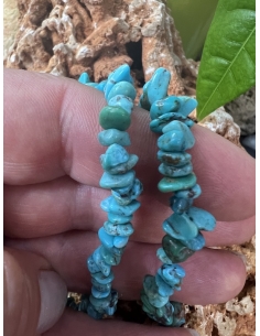 Tyrkys - náramek nepravidelné hladké tvary 2