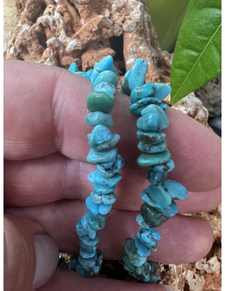 Tyrkys - náramek nepravidelné hladké tvary