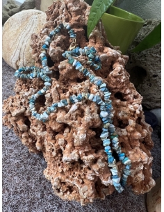 Tyrkys - náhrdelník nepravidelné malé kousky