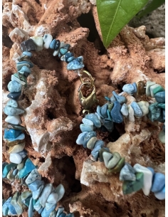 Tyrkys - náhrdelník nepravidelné malé kousky 2