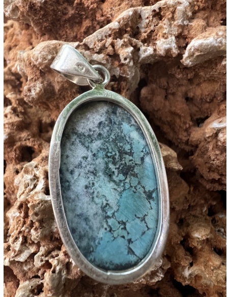 Tyrkys - přívěsek ve stříbře Ag 925