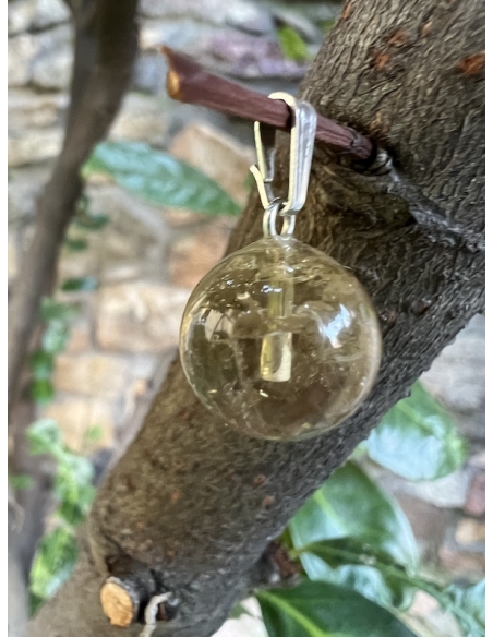 Citrín - kulička přívěsek stříbro Ag 925