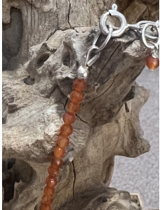 Karneol brus - náramek Ag 925 2