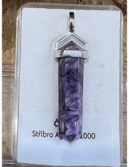 Čaroit - přívěsek oboustranný hrot Ag 925