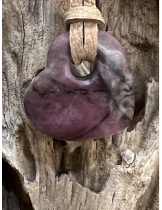 Rodonit - přívěsek srdíčko 2