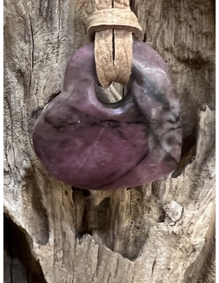 Rodonit - přívěsek srdíčko