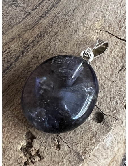 Iolit ( Cordierit ) - přívěsek stříbro AG 925