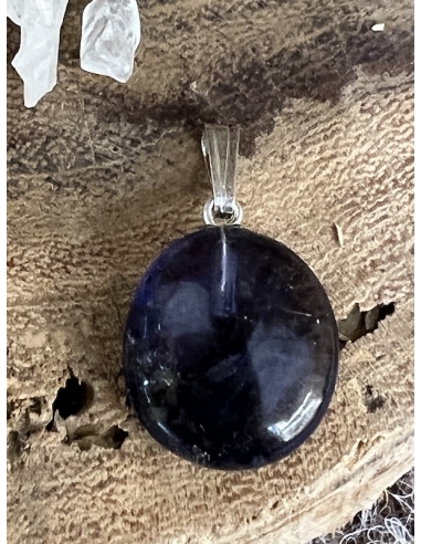 Iolit ( Cordierit ) - přívěsek stříbro AG 925