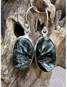 Serafinit - náušnice stříbro Ag 925