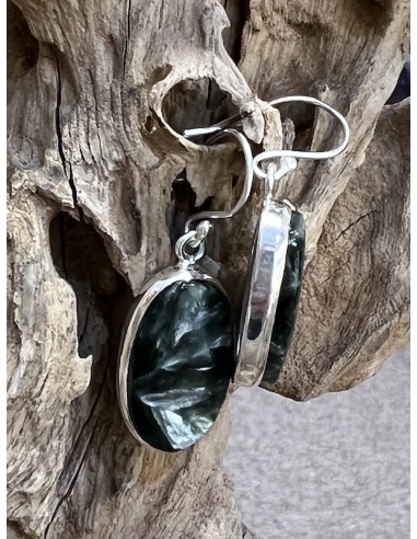 Serafinit - náušnice stříbro Ag 925