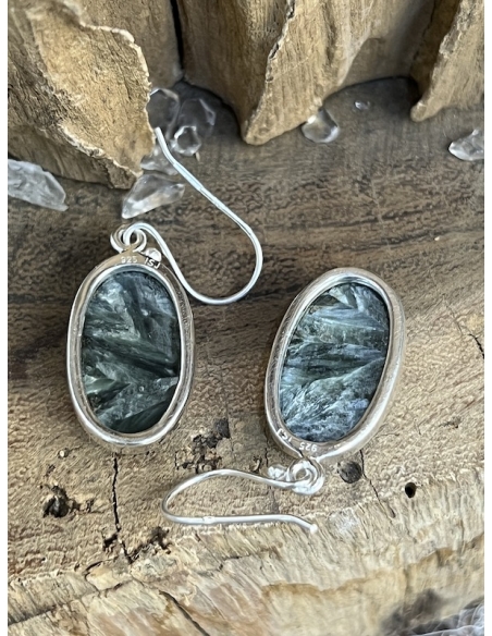 Serafinit - náušnice stříbro Ag 925