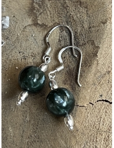 Serafinit - náušnice stříbro Ag 925