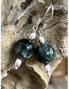 Serafinit - náušnice stříbro Ag 925 2