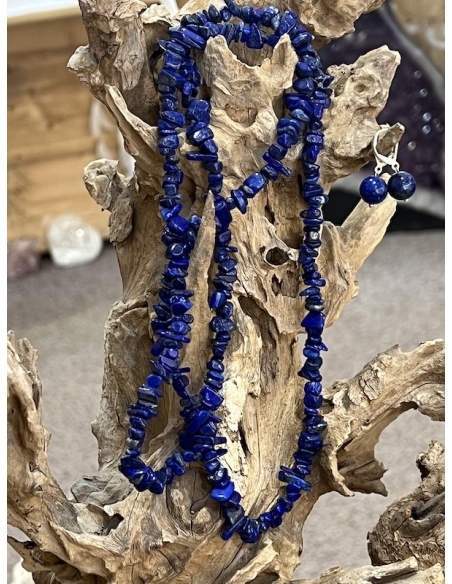 Lapis Lazuli - náhrdelník sekaný 90 cm