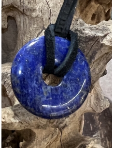 Lapis Lazuli - donut na černé kůži 2