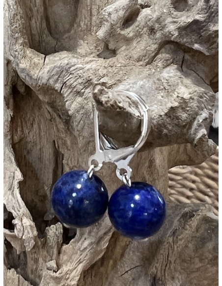 Lapis Lazuli - náušnice Stříbro Ag 925