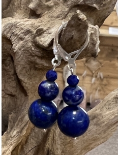 Lapis Lazuli - náušnice Stříbro Ag 925 2